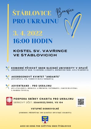 Pozvánka na akci - Štáblovice pro Ukrajinu